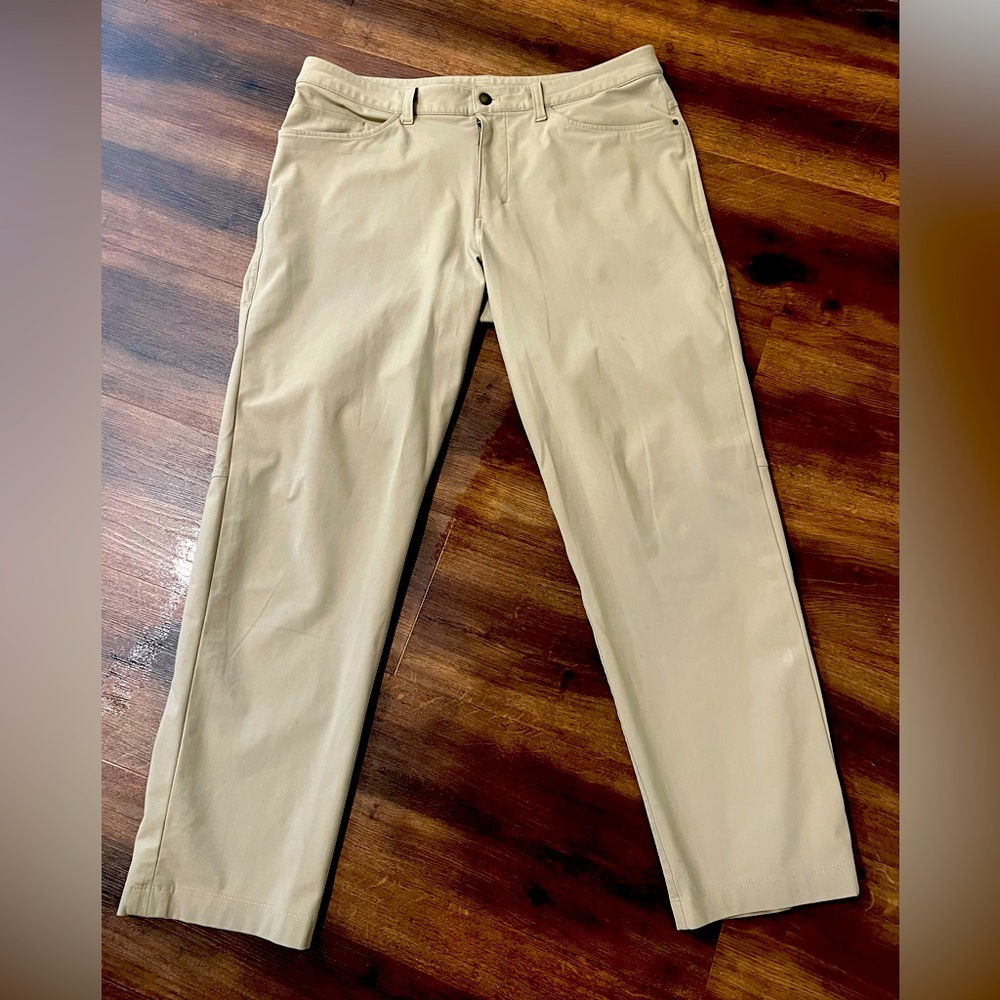 ABC Slim Fit 5 pocket trouser lululemon Men’s Pants Khaki Trench 34x29